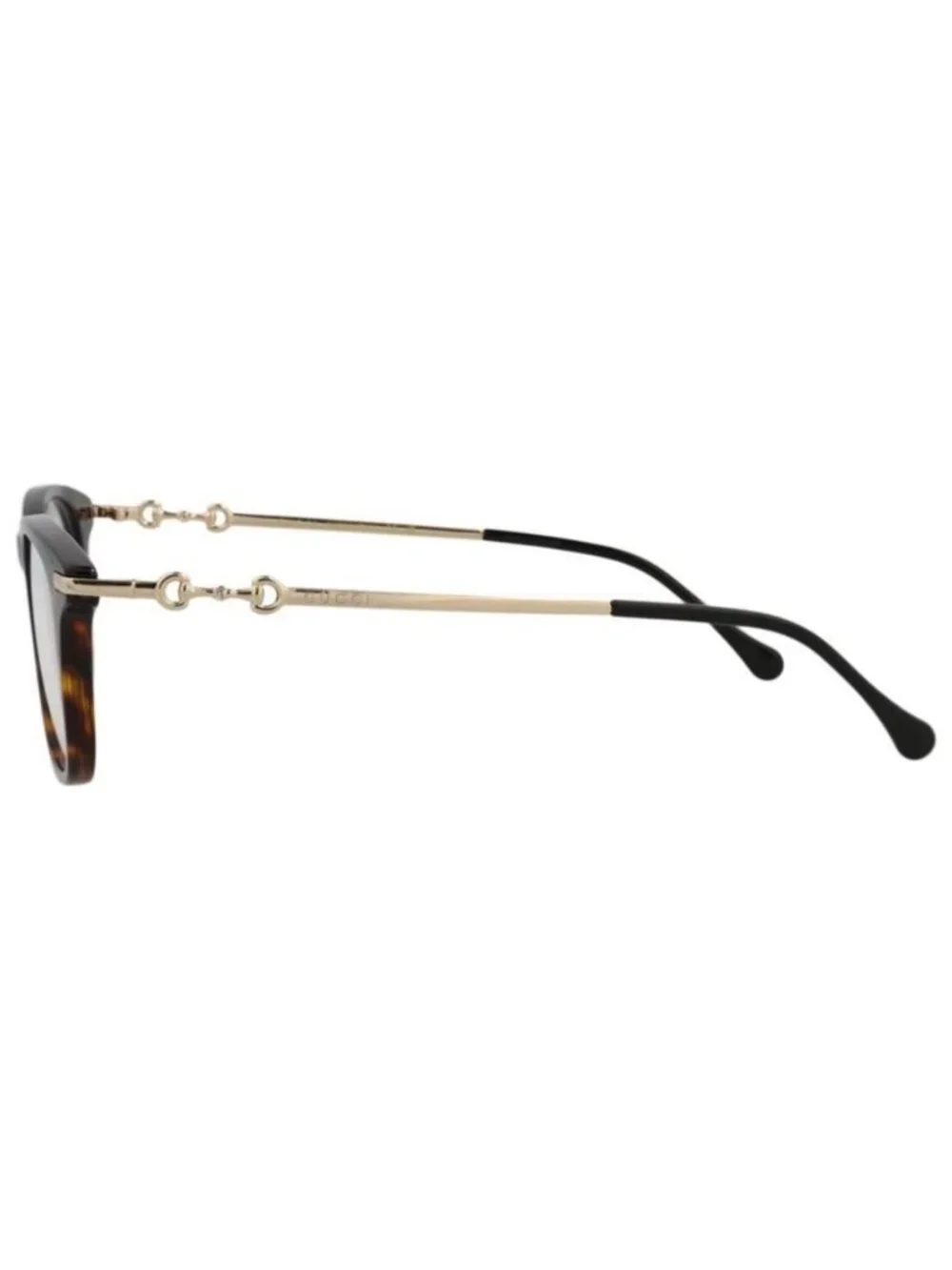 New Gucci Mens Square/Rectangle Havana Gold Transparent Fashion Designer Eyeglas